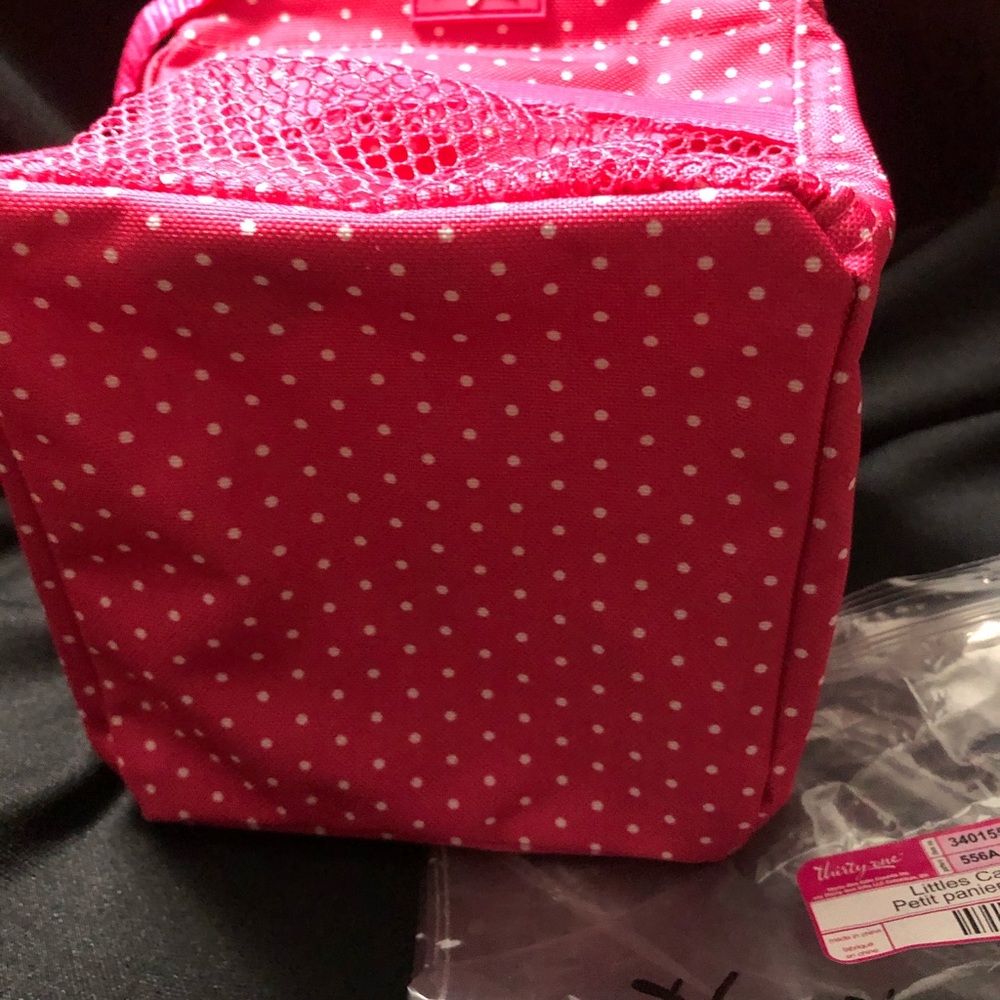 Thirty One Littles Carry All Caddy “Pink Swiss Dot - Picture 5 of 6